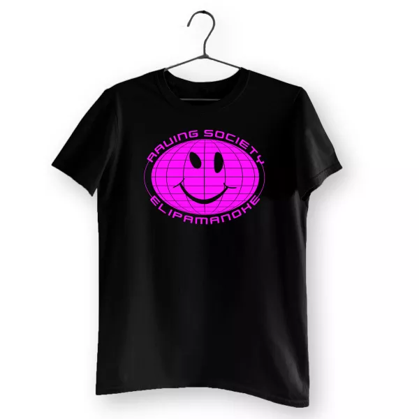 elipamanoke raving society tshirt shirt schwarz pink black pink